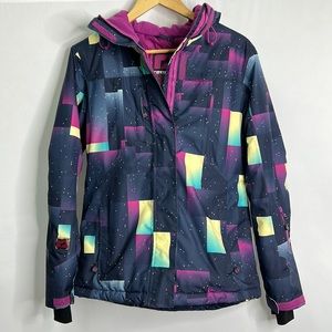 Reaper Rena colorful geometric ski snowboard winter jacket